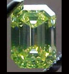 fancy green emerald cut diamond