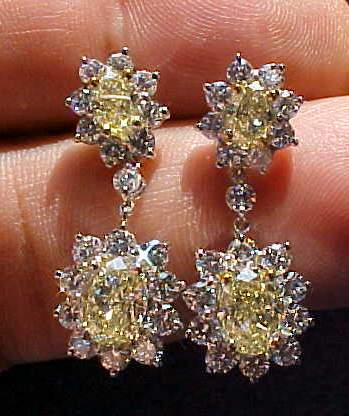 yellow diamond earrings