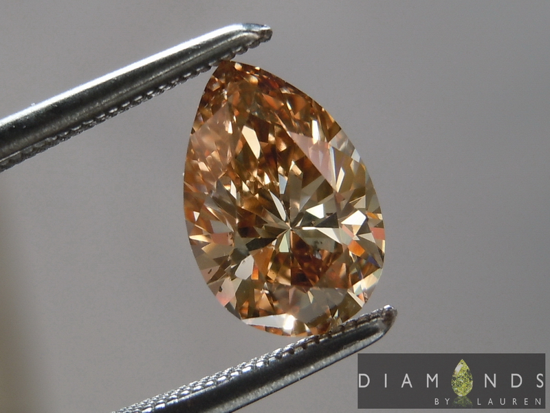 brown pear shape diamond