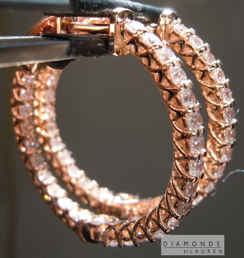 hoop diamond earrings