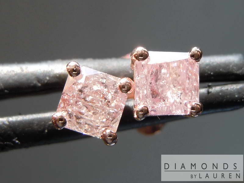pink diamond earrings