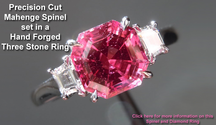red spinel and diamond ring