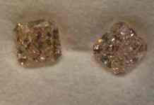 SOLD....Matching pink diamonds:.92ct total Beautifully Cut Pink Radiant Diamonds R2521