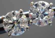 SOLD....Diamond Stud Earrings: Sam Spade Special Great Cut SI2 1.28ct tw R2552