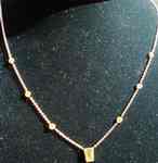 SOLD....Diamond necklace: .96ct total weight GIA Intense Yellow Baguette necklace R2315