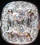 SOLD......Halo Diamond Ring: .80 Old Mine Brilliant Flawless Diamond GIA in Gorgeous Platinum R2725