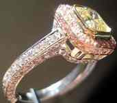 Semi Mount Ring: Pink Gold and diamonds in Elaborate Diamond setting SO2066