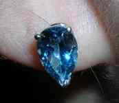 SOLD....Blue Topaz Earrings in 14kt white gold R2674