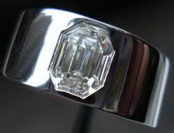Gentleman's Diamond Ring Semi Mount- Thick PIPE ring