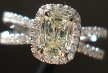 SOLD....Halo Diamond Ring: .39ct Daussi Split Shank Microset 18kt white gold R3147