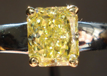 SOLD....Solitaire Diamond Ring: 1.22 Fancy Intense Yellow Radiant Diamond GIA Broad R3182
