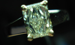 .79carat W-X Natural Light Yellow SI1 Radiant 14Karat Yellow Gold Diamond Ring  R3255