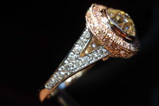 Semi Mount Ring: Pink Lemonade Split Shank Version Made to fit your diamond SO3232