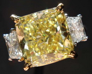 SOLD.....Three Stone Diamond Ring: 5.03ct Square Radiant Cut Diamond Massive R3328