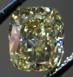 SOLD...Loose Diamond: 1.62ct Fancy Deep Brownish Greenish Yellow Unusual Color Cushion R3445