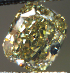SOLD....Loose Diamond: 1.01ct Fancy Green Yellow Cushion SI2 GIA Green with Envy R3448