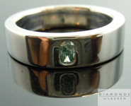 SOLD....Blue Diamond Ring: .09ct Radiant Cut Fancy Intense Bluish Green GIA OOOPS Wedding Band - Special Price R3885