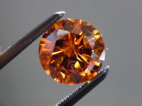 Diamond Ring: 1.19ct Fancy Deep Brownish Orange Floral Diamond Ring Platinum R3910