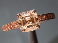 SOLD....Asscher Cut Diamond Ring: 1.02ct Asscher Cut J/VVS2 GIA Pink Diamond Setting R4020