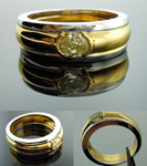 Gents Semi Mount Ring: Uber Quality Heavyweight Platinum/18kt Ring-your design or ours SO3991