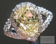 SOLD....Yellow Diamond Ring: 2.03ct Pear Shape Y-Z VS1 GIA Split Shank Halo Ring R4222