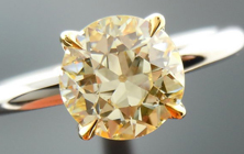 Diamond Ring: 1.35ct Old European Cut U-V VS1 Hand Made Platinum and 18K Yellow Gold "Ultra-Flower" GIA R4048