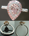 Semi Mount Ring: Beautiful Hand Made Double Halo in Platinum and 18K Rose Gold with Pink Diamonds "Uber Ring" SO4056