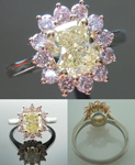 Semi Mount Ring: Handmade Ultimate "Pink Lemonade" Ring From "Sandra's Collection" SO4028