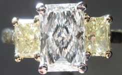 SOLD....Trade Up Special: 1.24 K color Radiant Yellow Side Diamonds 18kt yellow gold R1396