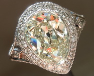 Diamond Ring: 1.88ct Antique Style Pear Shape L/VS1 Platinum Antique Style Filigree Ring GIA R4324