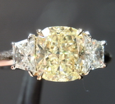 Cushion Trapezoid Diamond:Ring 1.03ct Cushion Cut Fancy Light Yellow SI1 GIA SPECIAL R4343