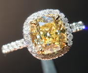 1.33ct Fancy Yellow SI1 Old Mine Brilliant Branded Diamonds by Lauren antique diamond R4446