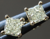 0.62ctw W-X VS1-SI1 Princess Cut Diamond Earrings R4598