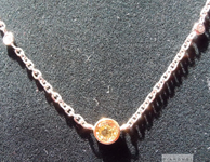 Sapphire and Diamond Necklace: .59ct Yellow Round Brilliant Sapphire Diamonds by the Yard R4554