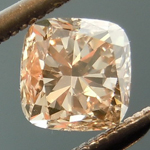 SOLD.....Loose Brown Diamond: .47ct Fancy Light Brown SI2 Cushion Cut Hint of Pink? R4796
