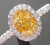 Loose Yellow Diamond: 1.00ct Fancy Intense Yellow IF Oval Shape GIA Internally Flawless R4929