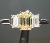 Loose Yellow Diamond: .50ct Fancy Light Yellow Emerald Cut GIA Rare Beauty R4966