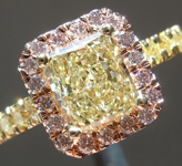 Loose Yellow Diamond: 1.01ct Fancy Light Yellow SI2 Radiant Cut GIA Strong Color R5020