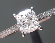 Colorless Diamond Ring: .51ct D VVS1 Cushion Brilliant GIA Near Perfection R5041