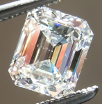 Loose Colorless Diamond: .94ct G SI1 Emerald Cut GIA Dramatic Shape R5122