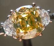 1.89ct Brownish Orangy Yellow SI1 Old Mine Brilliant Diamond Ring R5163 