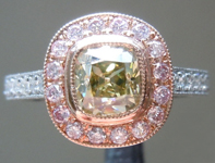 Old Mine Brilliant: .86ct Fancy Brownish Greenish Yellow VVS2 Branded DBL Modern Antique Diamond GIA R5168