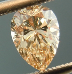 SOLD........Loose Brown Diamond: .46ct Fancy Light Yellow Brown SI1 Pear Shape R4830