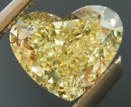 SOLD...Loose Yellow Diamond: .85ct Fancy Yellow SI2 Heart Shape GIA Great Sparkle R5376