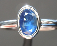 0.90ct Blue Oval Shape Sapphire Ring R5513
