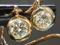 SOLD...Diamond Earrings: .64cts O-P SI1 Round Brilliant Diamond Dangle Earrings R5536