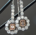 SOLD....0.23ct Fancy Pink Brown Emerald Cut Diamond Earrings R5531