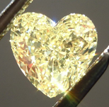 SOLD.....   Loose Yellow Diamond: .74ct Fancy Yellow SI2 Heart Shape GIA Great Value R5664