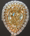 4.09ct Y-Z I1 Pear Shape Diamond Ring GIA R5704
