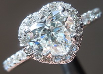 0.90ct G SI2 Heart Shape Diamond Ring R5942